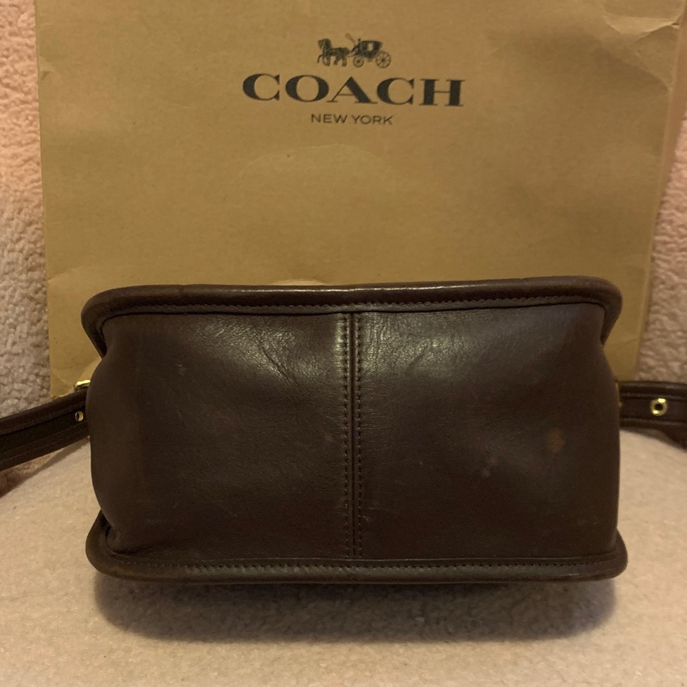 Coach Dark Brown Leather Crossbody Shoulder Bag - Picture 5 of 16